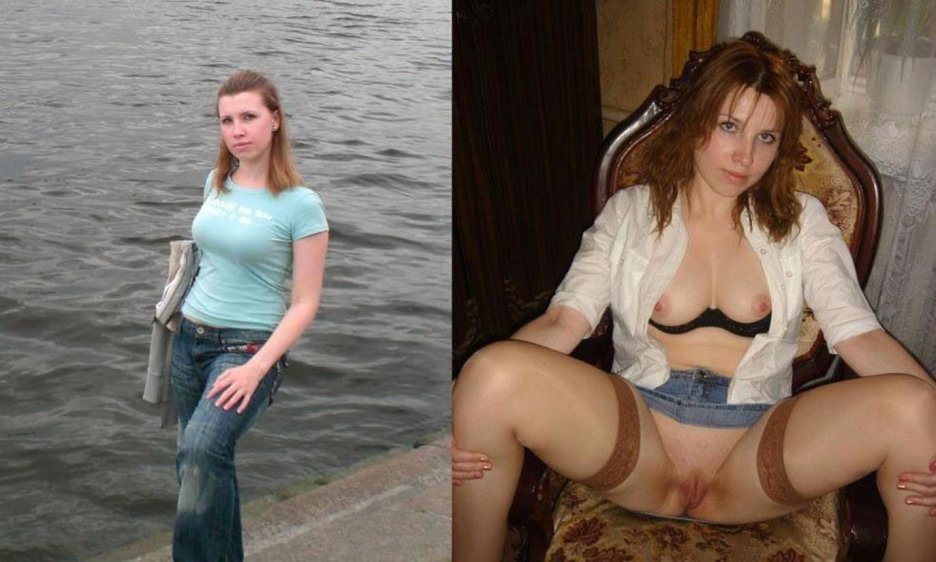 Жена без трусов в одежде и без