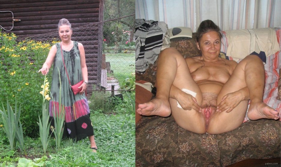 Голые пожилые на даче женщины