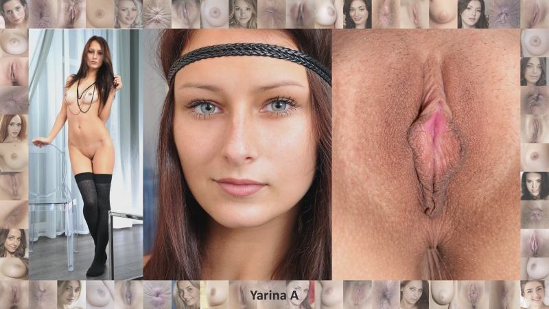 Лицо и вагина фотомодели