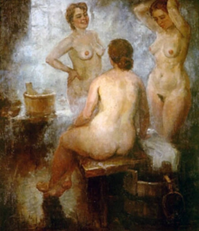 Александр Герасимов «баня», 1940
