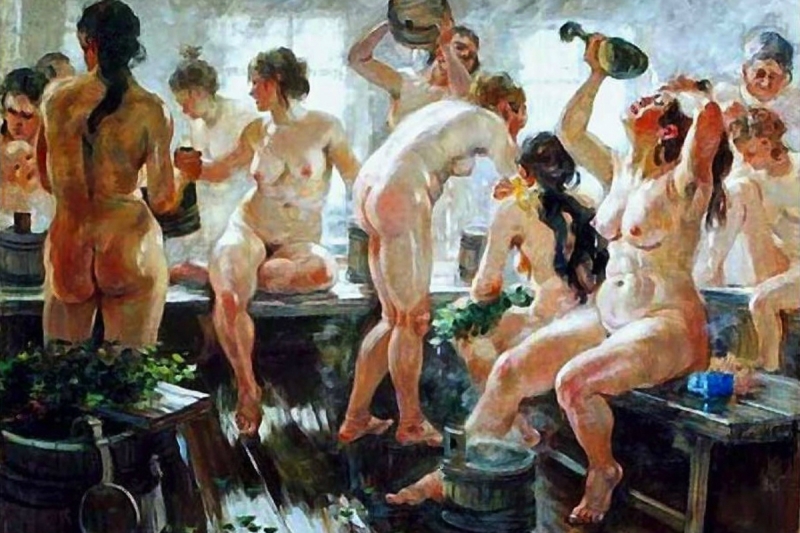 Александр Герасимов «баня», 1940