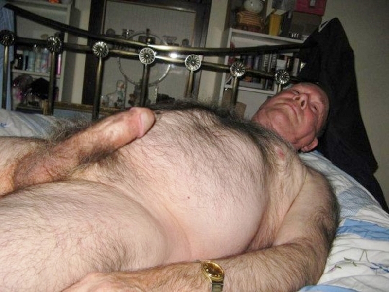 Handsome fat naked grandpa hermoso abuelo