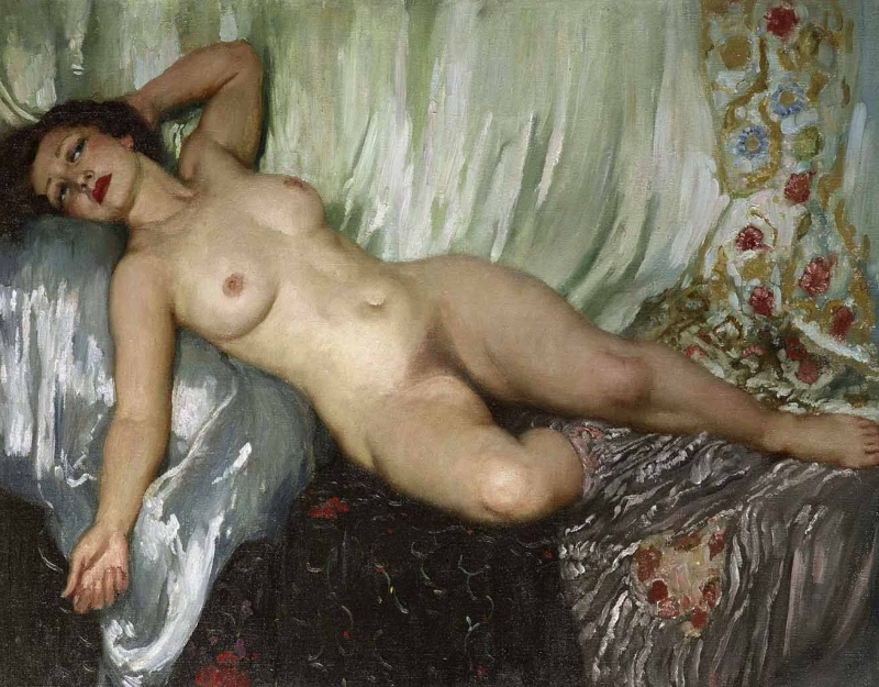 Голая молодая фотомодель