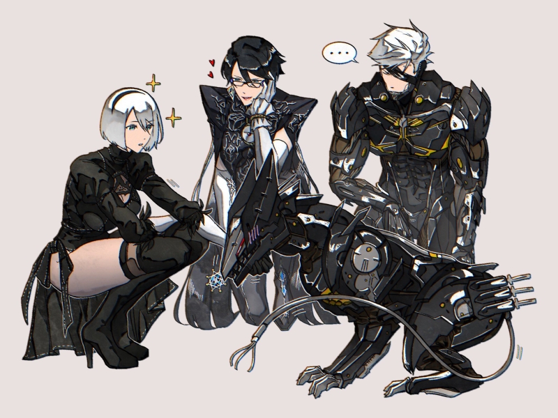 Райден и 2b арты